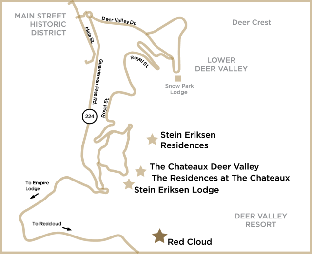 The Red Cloud Deer Valley Luxury Home Area Map & Floor Plans